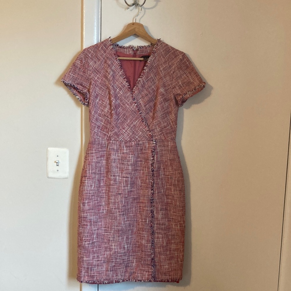 Sz 4 Banana Republic pink cotton work dress